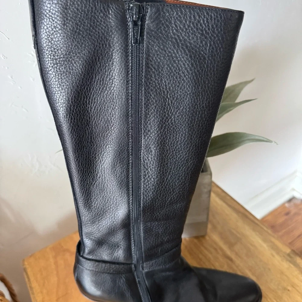 J.Crew Genuine Leather Black Heeled Boots Women’s Size 8 - Picture 6 of 7